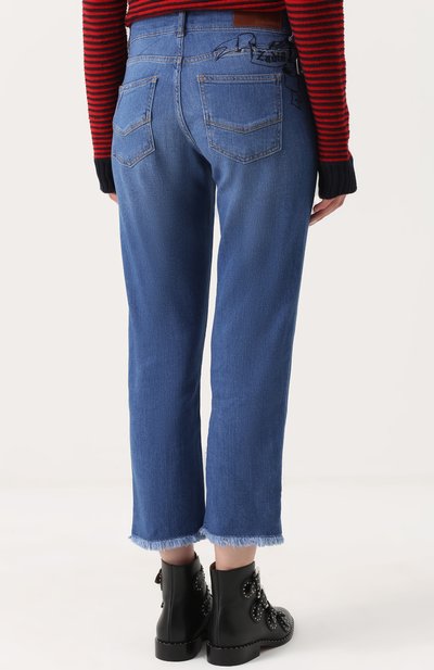 Укороченные джинсы прямого кроя с вышивкой ZADIG AND VOLTAIRE, арт. WFCB3001F, фото 4