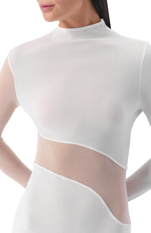 Платье из вискозы Alaia AA9R2801K061B Белый  AA9R2801K061B Фото 4