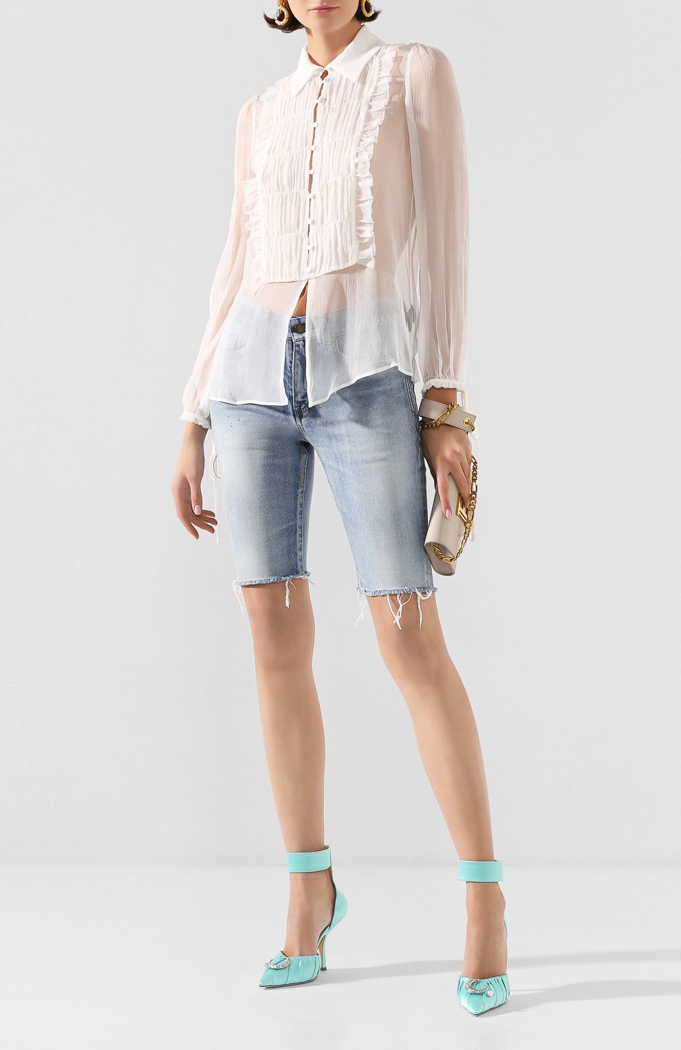 Шелковая блузка AMIRI, арт. Y0W10302CH, фото 2