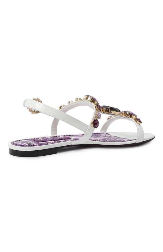 Кожаные сандалии Bianca Dolce & Gabbana CQ0601/AT848 Белый  CQ0601/AT848 Фото 5