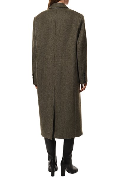 Шерстяное пальто LOOM BY RODINA темно-зеленого цвета по цене 58000 руб., арт. LBR-2223COEL, фото 4 Шерстяное пальто LOOM BY RODINA, арт. LBR-2223COEL, фото 4