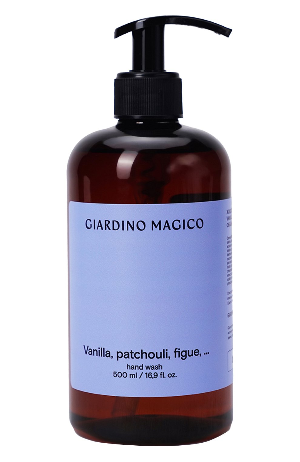 Жидкое мыло для рук vanilla, patchouli, figue (500ml) GIARDINO MAGICO бесцветного цвета по цене 2350 руб., арт. 4640200323835, фото 1 Жидкое мыло для рук vanilla, patchouli, figue (500ml) GIARDINO MAGICO, арт. 4640200323835, фото 1