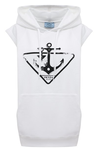 Женский хлопковое худи PRADA, арт. 139693-10NB-F0009-221