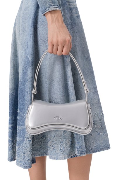 Сумка play DIESEL серебряного цвета по цене 33400 руб., арт. X10202/P8950, фото 2 Сумка play DIESEL, арт. X10202/P8950, фото 2