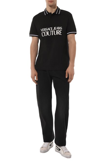 Мужское хлопковое поло VERSACE JEANS COUTURE, арт. 74GAGT03/CJ010