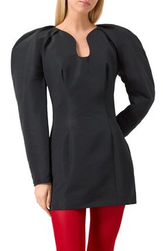 Женское платье NINA RICCI черного цвета, арт. 24ACR0036PL0440 | Фото 3 (Материал сплава: Проставлено; Материал внешний: Синтетический материал; Рукава: Длинные; Длина Ж (юбки, платья, шорты): Мини; Драгоценные камни: Проставлено; Случай: Коктейльный; Стили: Кэжуэл; Женское Кросс-КТ: Платье-одежда)