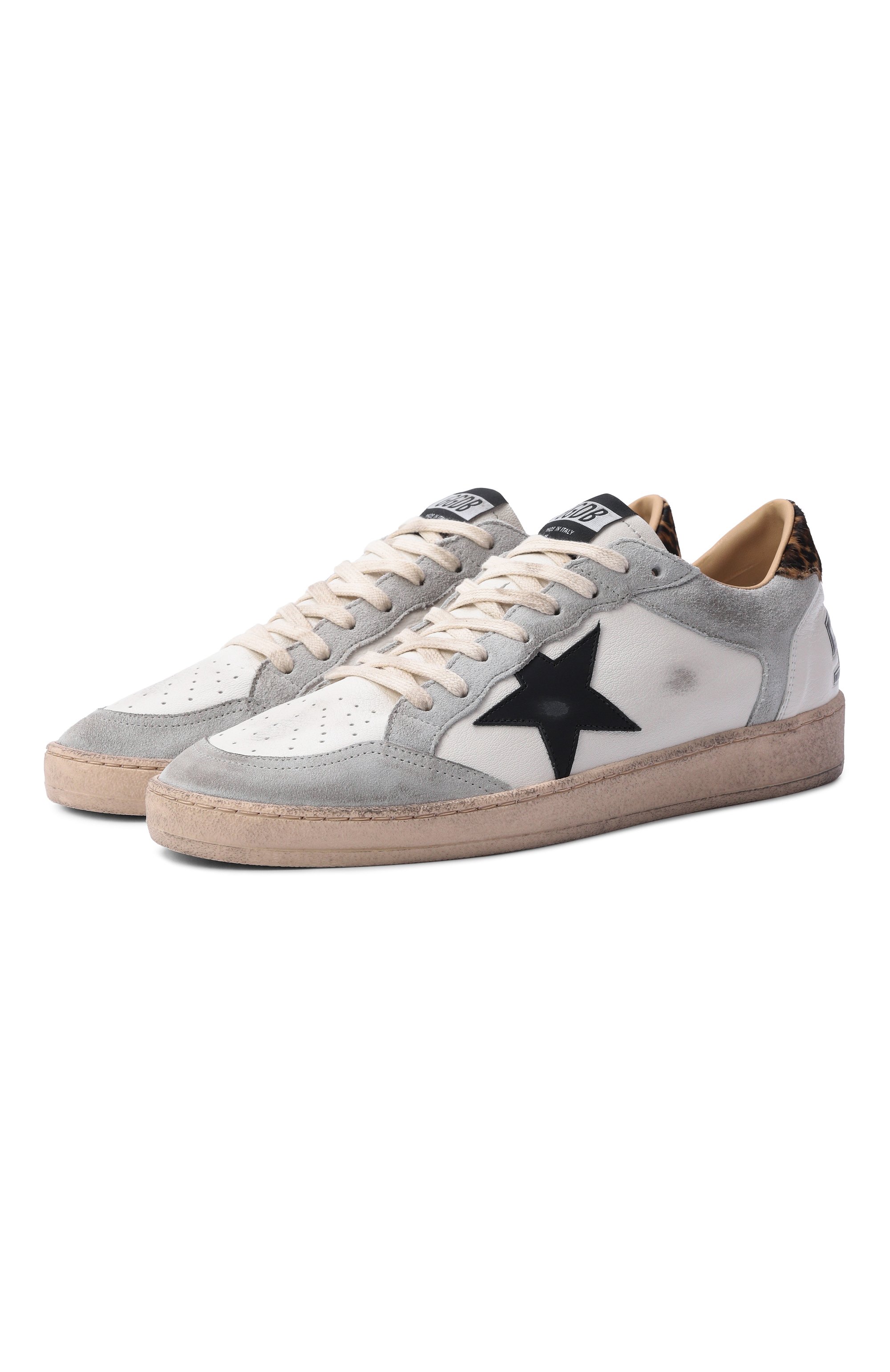 Кожаные кеды ballstar GOLDEN GOOSE DELUXE BRAND кремового цвета по цене 72650 руб., арт. GMF00327.F008740, фото 1 Кожаные кеды ballstar GOLDEN GOOSE DELUXE BRAND, арт. GMF00327.F008740, фото 1
