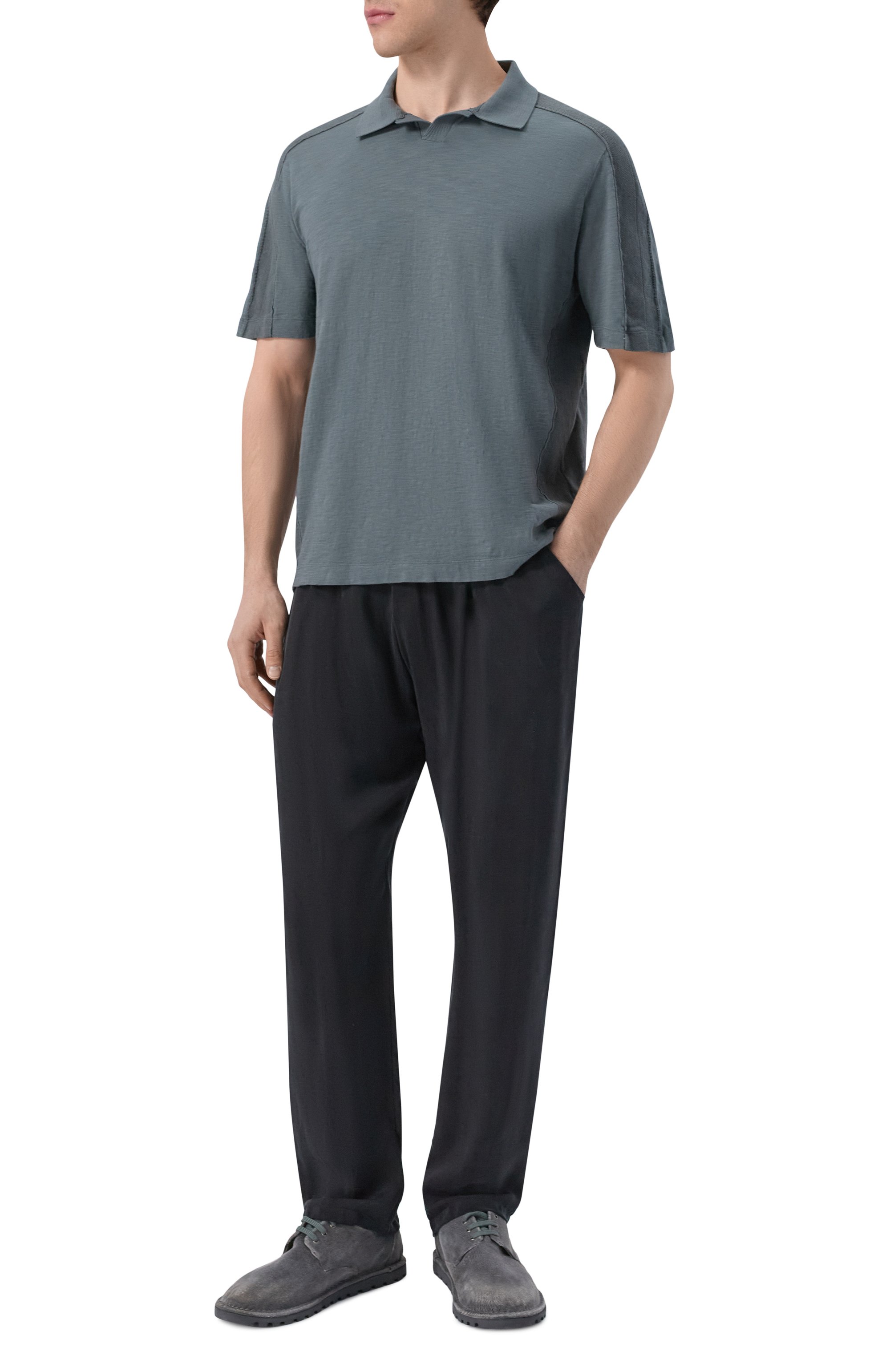 Поло из хлопка и льна TRANSIT, арт. CFUTRC5401, фото 2