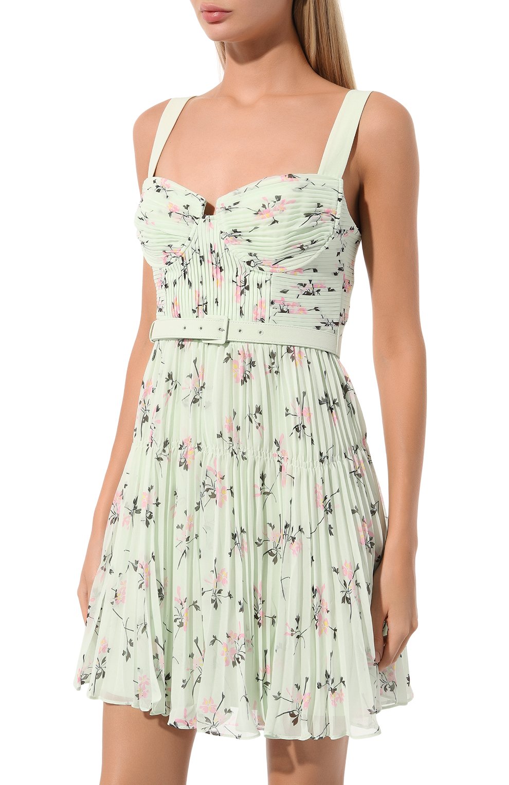 Платье SELF-PORTRAIT салатового цвета по цене 41600 руб., арт. PF23-031S-G, фото 3 Платье SELF-PORTRAIT, арт. PF23-031S-G, фото 3