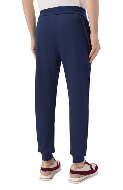 Джоггеры из хлопка и шелка KITON темно-синего цвета по цене 245500 руб., арт. UMK0869, фото 4 Джоггеры из хлопка и шелка KITON, арт. UMK0869, фото 4