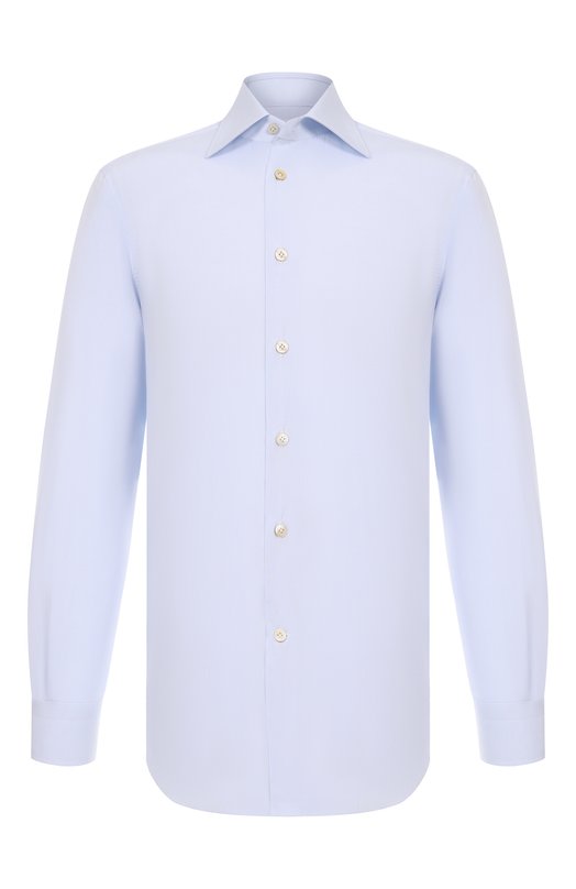 Хлопковая сорочка Kiton UCCH0948302 Голубой UCCH0948302