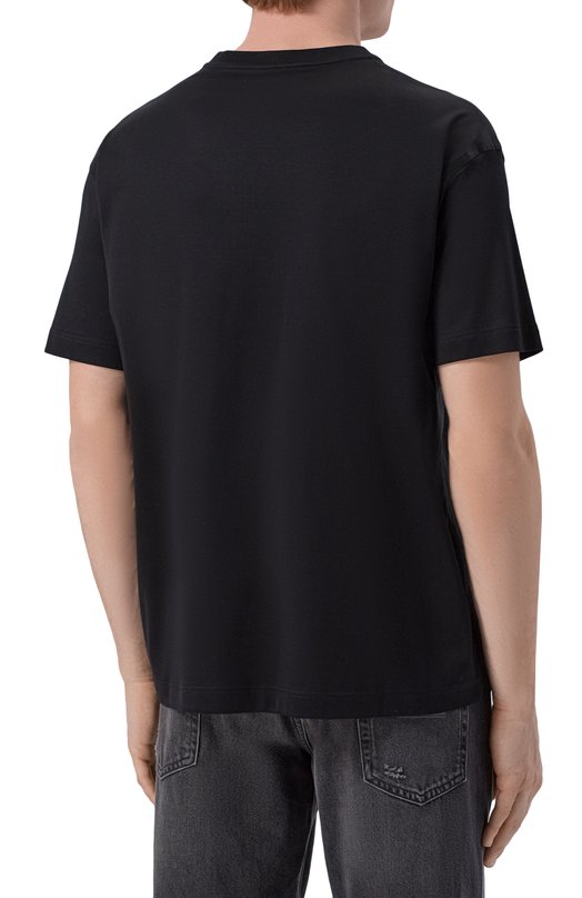 Хлопковая футболка Zilli TSR02AM0100VNI000 Чёрный  TSR02AM0100VNI000 Фото 4