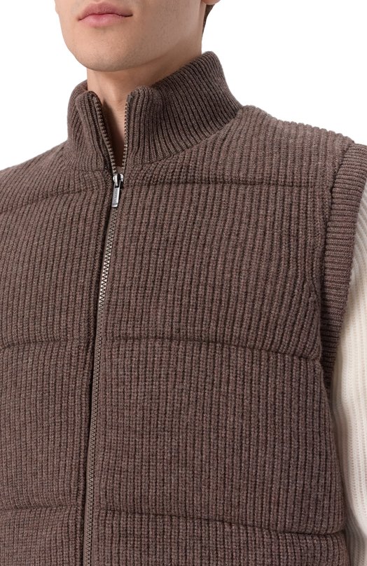 Шерстяной жилет MC2 Saint Barth LEE001-00028I/LEEDS KNIT Бежевый  LEE001-00028I/LEEDS KNIT Фото 5
