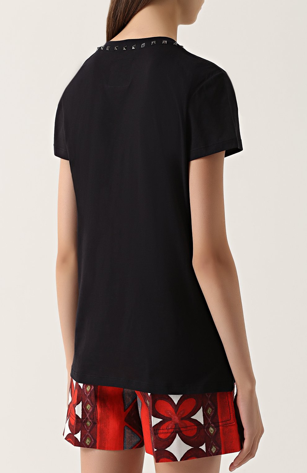 Футболка прямого кроя с шипами VALENTINO, арт. MB3MG03A/2QK, фото 4