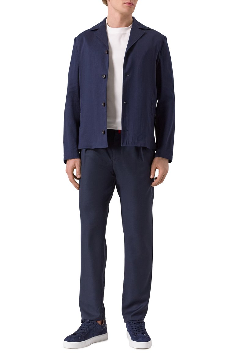Куртка-рубашка изо льна и шерсти CORNELIANI, арт. 25LI20-2518468, фото 1