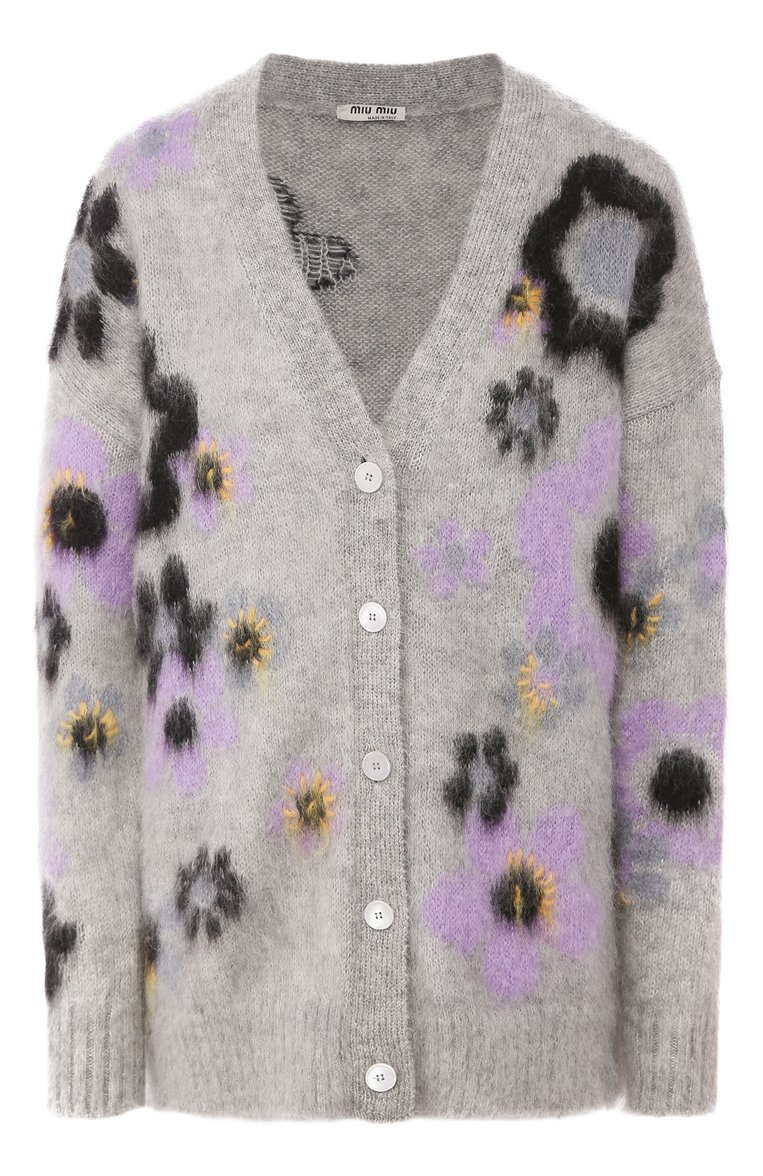 Miu miu floral cardigan hotsell