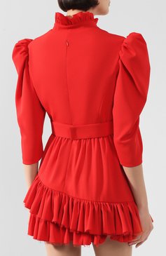 Женское платье ULYANA SERGEENKO оранжевого цвета, арт. 1511т19 (ABC003FW19P) | Фото 4 (Рукава: 3/4; Длина Ж (юбки, платья, шорты): Мини; Материал подклада: Шелк; Материал внешний: Синтетический материал; Случай: Повседневный; Статус проверки: Проверена категория; Женское Кросс-КТ: Платье-одежда; Материал сплава: Проставлено; Драгоценные камни: Проставлено)