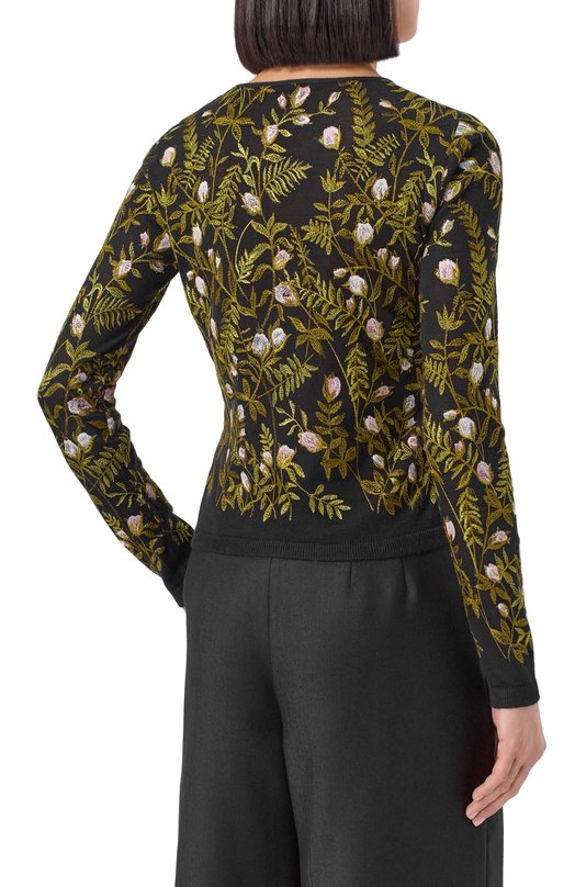 Пуловер из кашемира и шелка Giambattista Valli 25FWPVCM0M24/02CAS Чёрный  25FWPVCM0M24/02CAS Фото 4