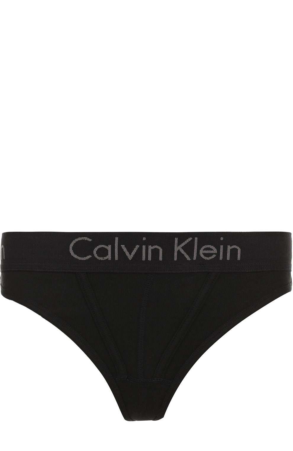 Хлопковые трусы-стринги с логотипом бренда CALVIN KLEIN черного цвета по цене 2380 руб., арт. QF4509E, фото 1 Хлопковые трусы-стринги с логотипом бренда CALVIN KLEIN, арт. QF4509E, фото 1