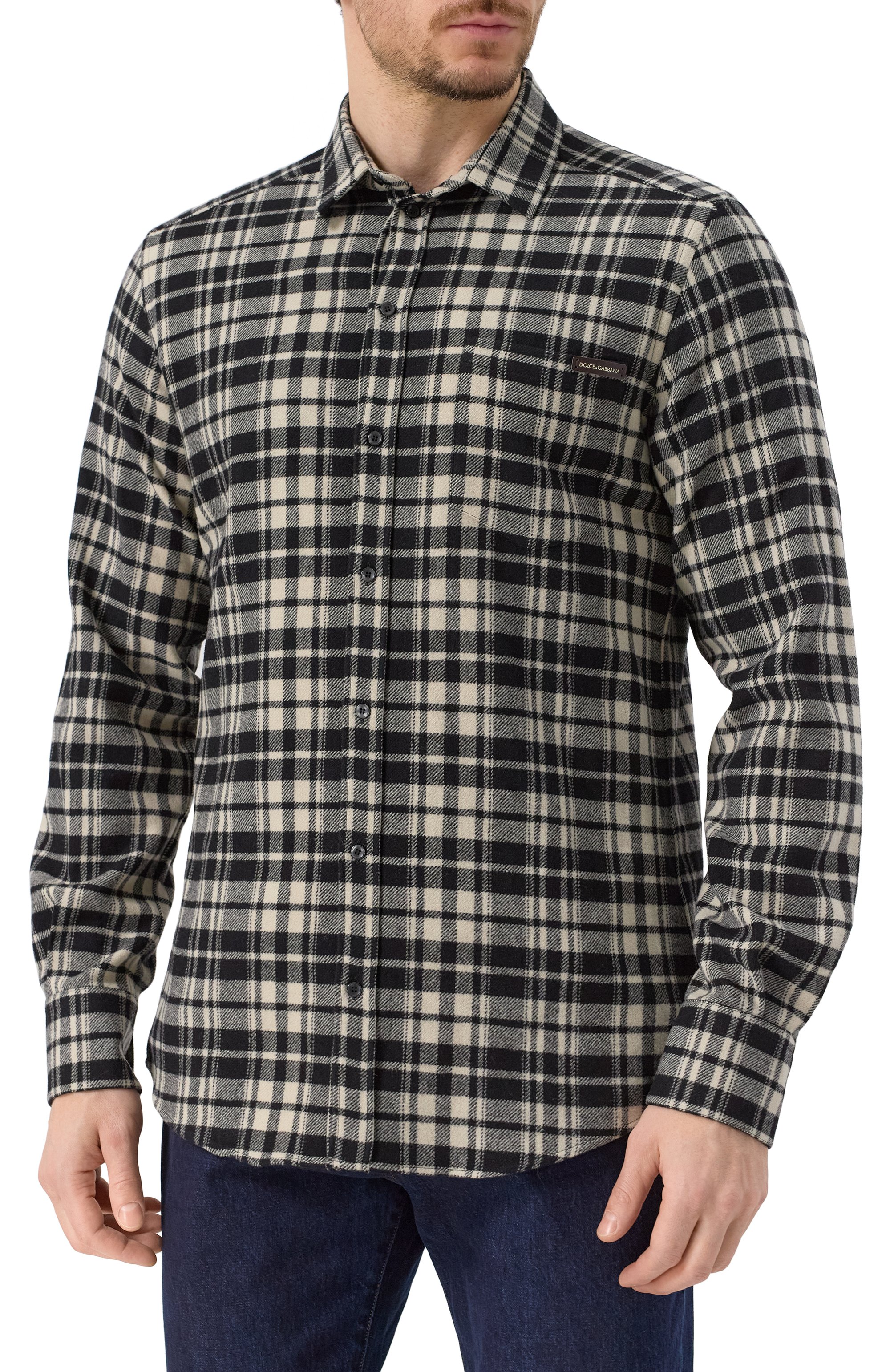 Шерстяная рубашка DOLCE & GABBANA, арт. G5JZ9T/FQMIC, фото 3