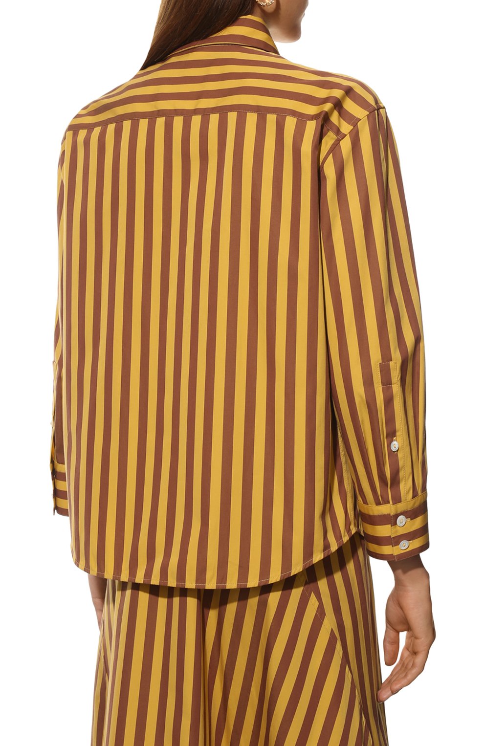 Хлопковая рубашка JIL SANDER желтого цвета по цене 63350 руб., арт. JSPU600405-WU246010, фото 4 Хлопковая рубашка JIL SANDER, арт. JSPU600405-WU246010, фото 4