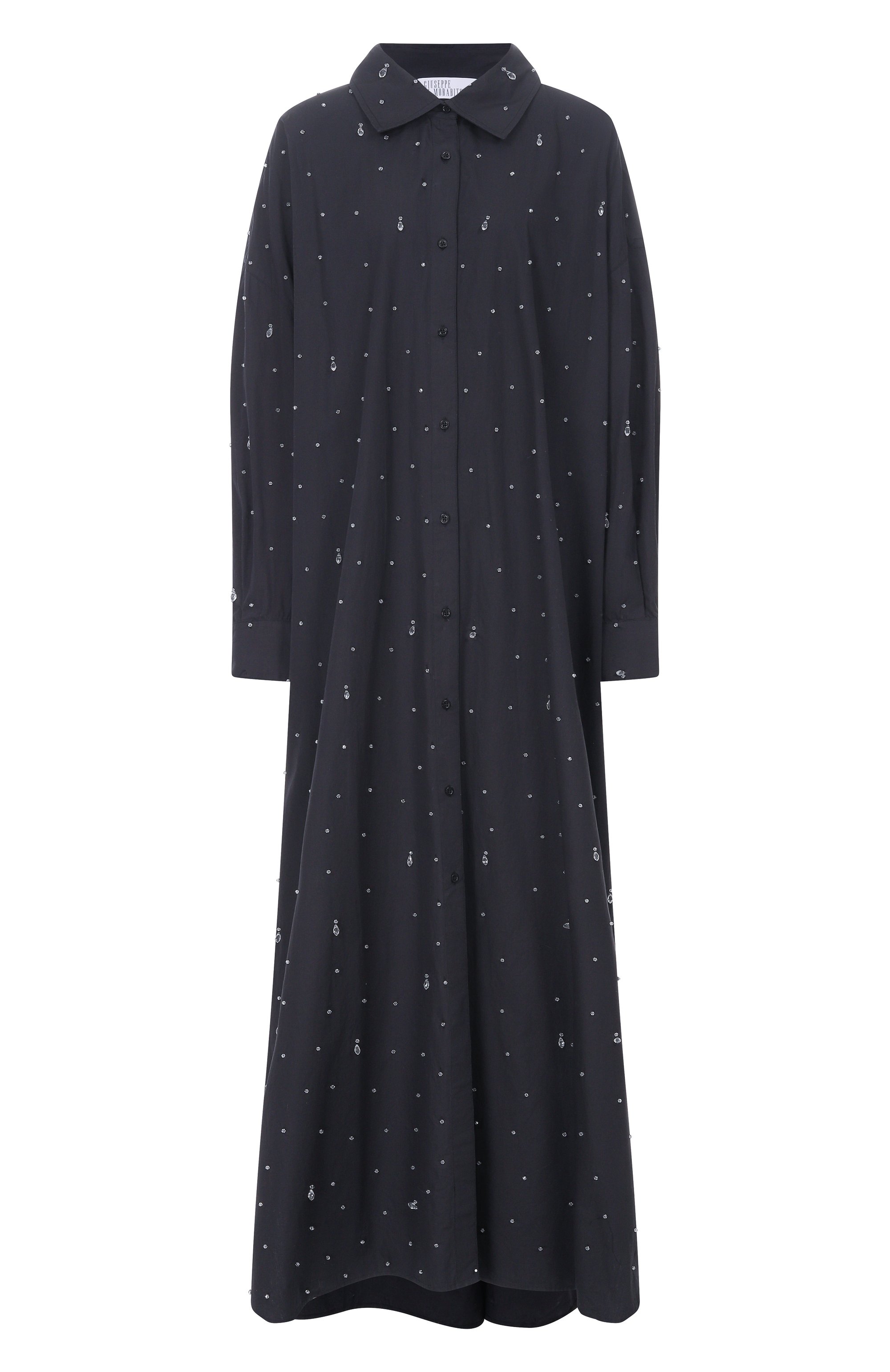 Хлопковое платье с отделкой стразами GIUSEPPE DI MORABITO, арт. 06PSDR916R 16406, фото 1