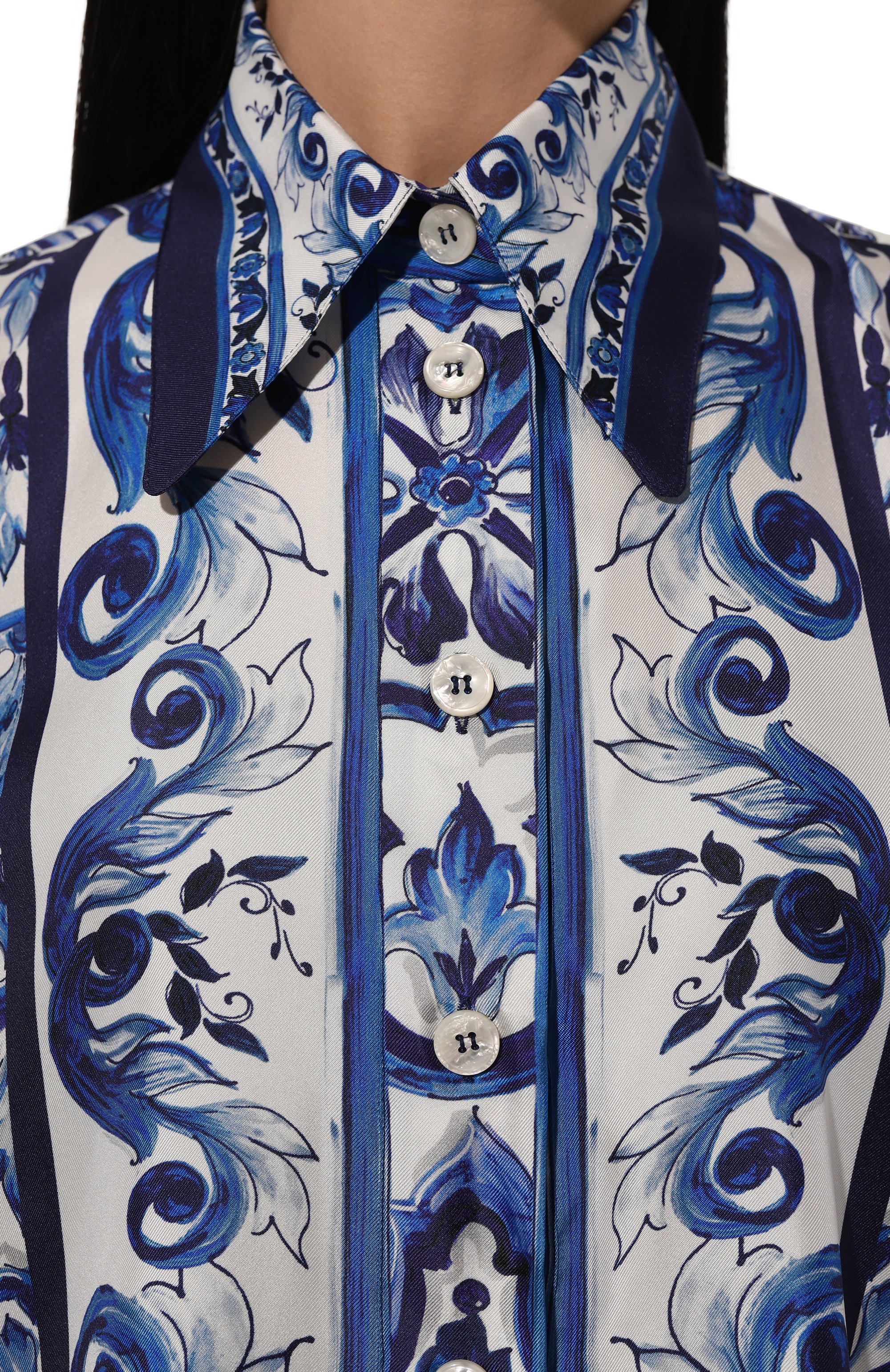 Шелковая рубашка DOLCE & GABBANA, арт. F5028T/HI1B0, фото 5