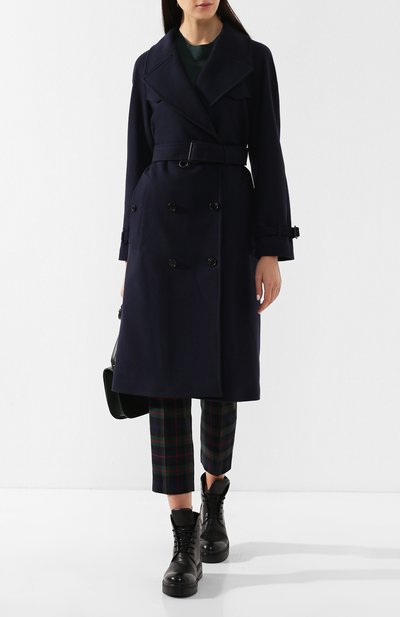 Шерстяное пальто cranston BURBERRY темно-синего цвета по цене 206500 руб., арт. 8003443, фото 2 Шерстяное пальто cranston BURBERRY, арт. 8003443, фото 2