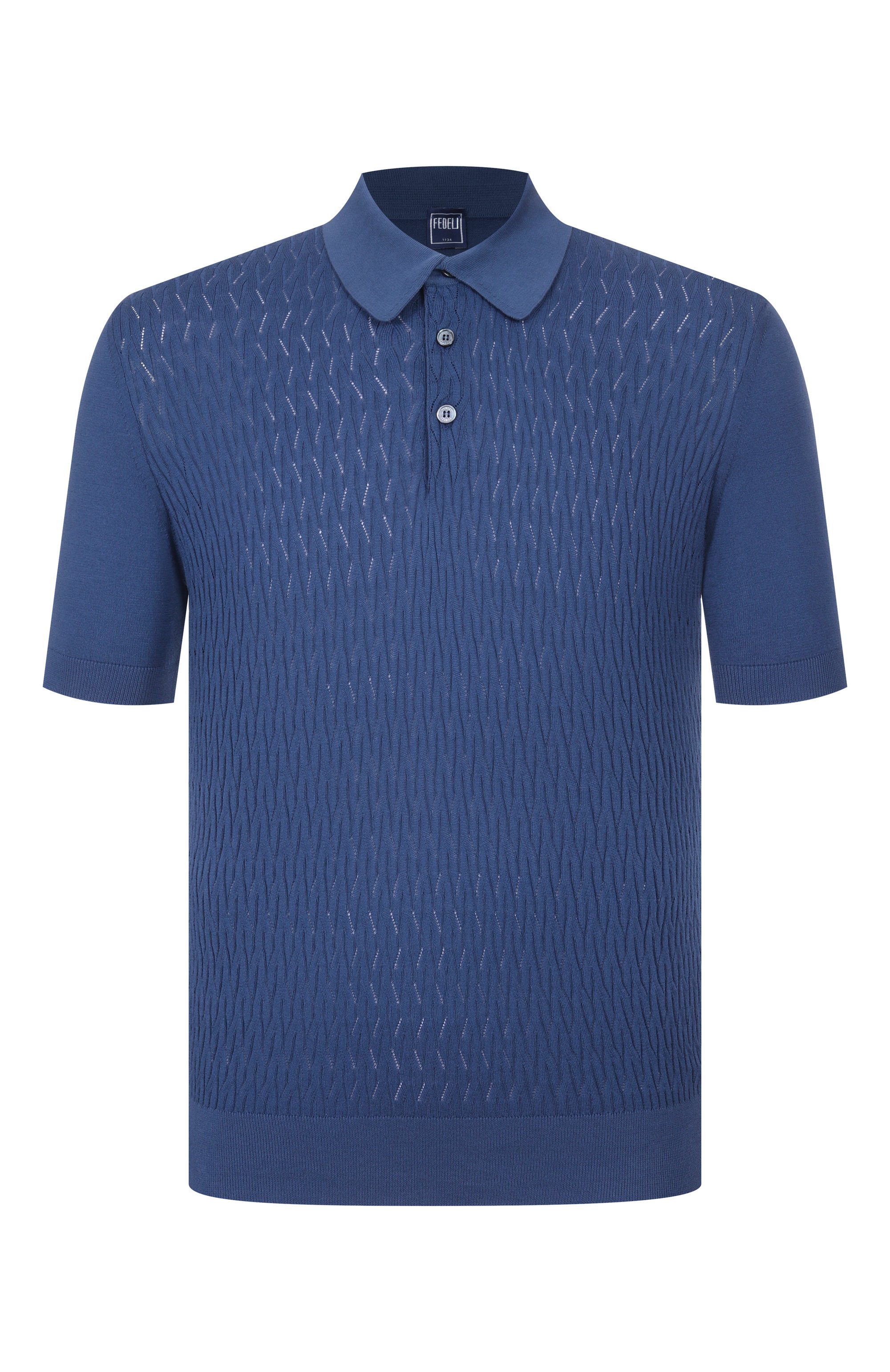 Хлопковое поло FEDELI, арт. MU0D5851/GIZA LIGHT DUSTY, фото 1