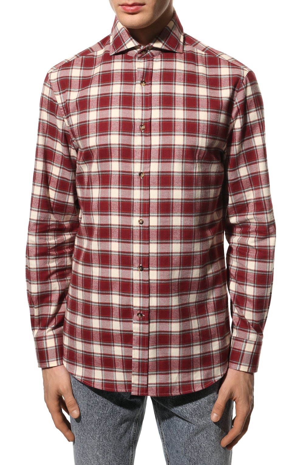 Хлопковая рубашка BRUNELLO CUCINELLI, арт. MB6480627, фото 3