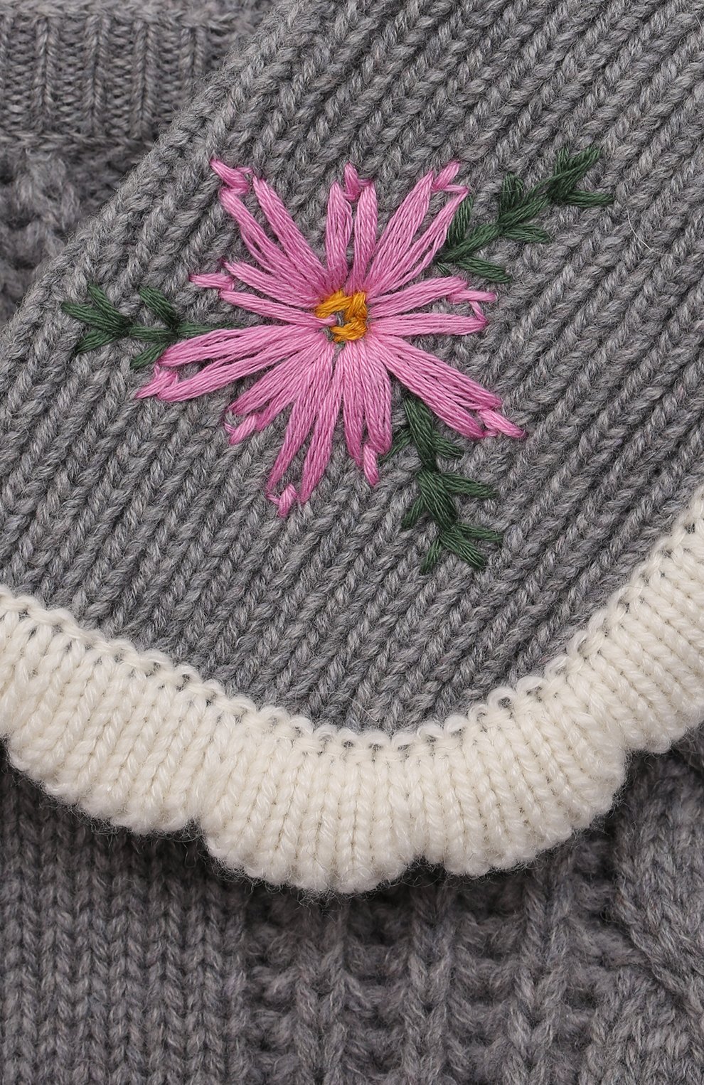 Шерстяной свитер FENDI серого цвета по цене 74000 руб., арт. JFG078/AG3S/8A-12+, фото 3 Шерстяной свитер FENDI, арт. JFG078/AG3S/8A-12+, фото 3