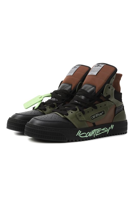 Комбинированные кеды 3.0 Off Court Courtesy Off-White 0MIA065S25LEA003 Хаки 0MIA065S25LEA003