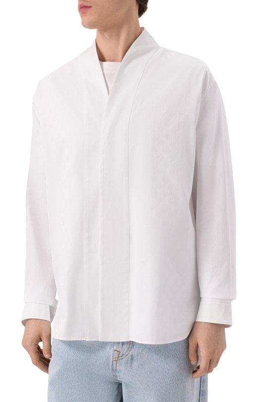 Хлопковая рубашка Casablanca M-AW25-SH-231-01 Белый  M-AW25-SH-231-01 Фото 3