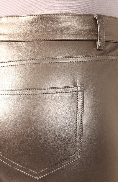 Кожаные брюки прямого кроя SAINT LAURENT, арт. 481868/YC2RC, фото 5