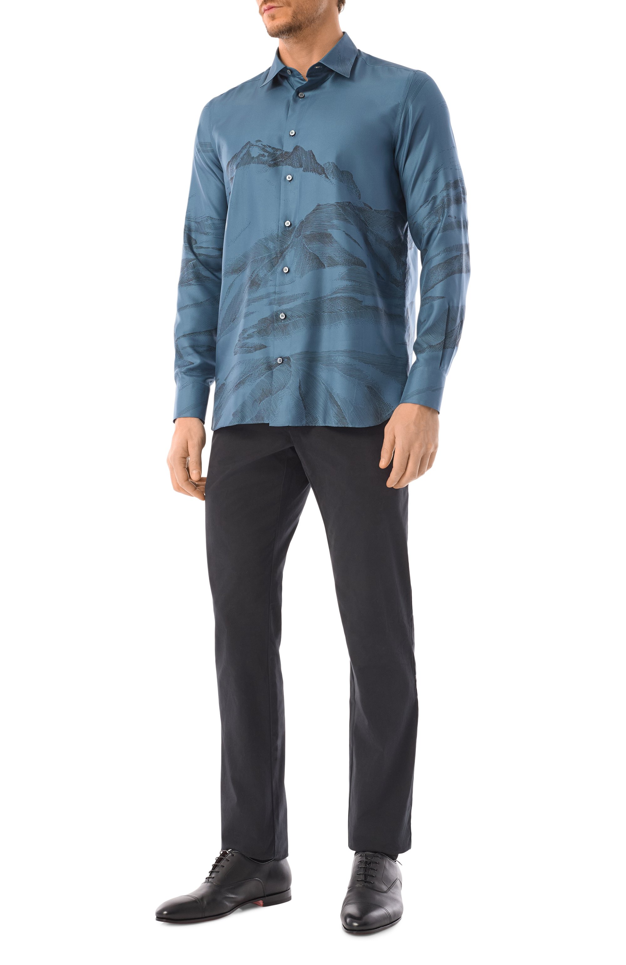 Шелковая рубашка ZILLI, арт. SP0I01M060024908F, фото 2