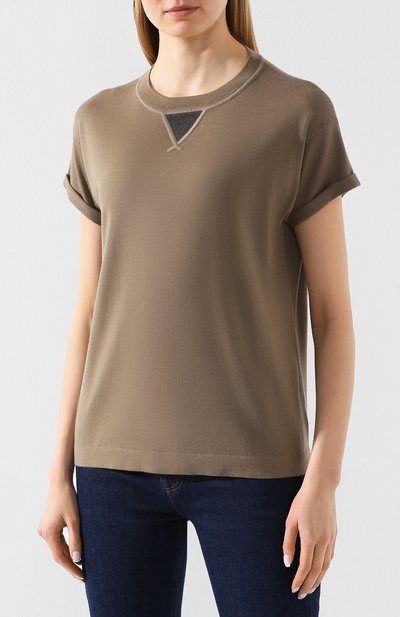 Топ из смеси шерсти и кашемира BRUNELLO CUCINELLI, арт. M14814520, фото 3