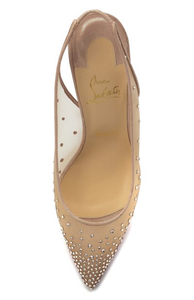 Текстильные туфли follies strass sling 70 CHRISTIAN LOUBOUTIN, арт. 3210816/F0LLIES STRASS SLING 70, фото 5