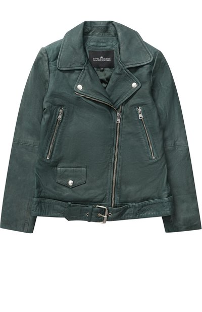 Кожаная куртка с косой молнией DESIGNERS, REMIX GIRLS, арт. 11960, фото 1