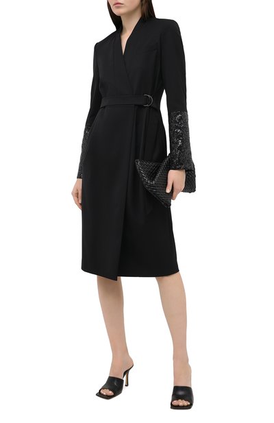 Шерстяное платье BRUNELLO CUCINELLI черного цвета по цене 434500 руб., арт. MB526A4693, фото 2 Шерстяное платье BRUNELLO CUCINELLI, арт. MB526A4693, фото 2