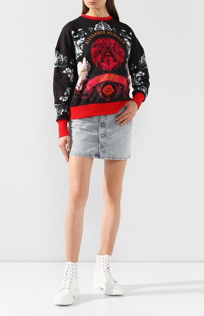 Хлопковый свитшот ALEXANDER MCQUEEN, арт. 594044/QLAA0, фото 2