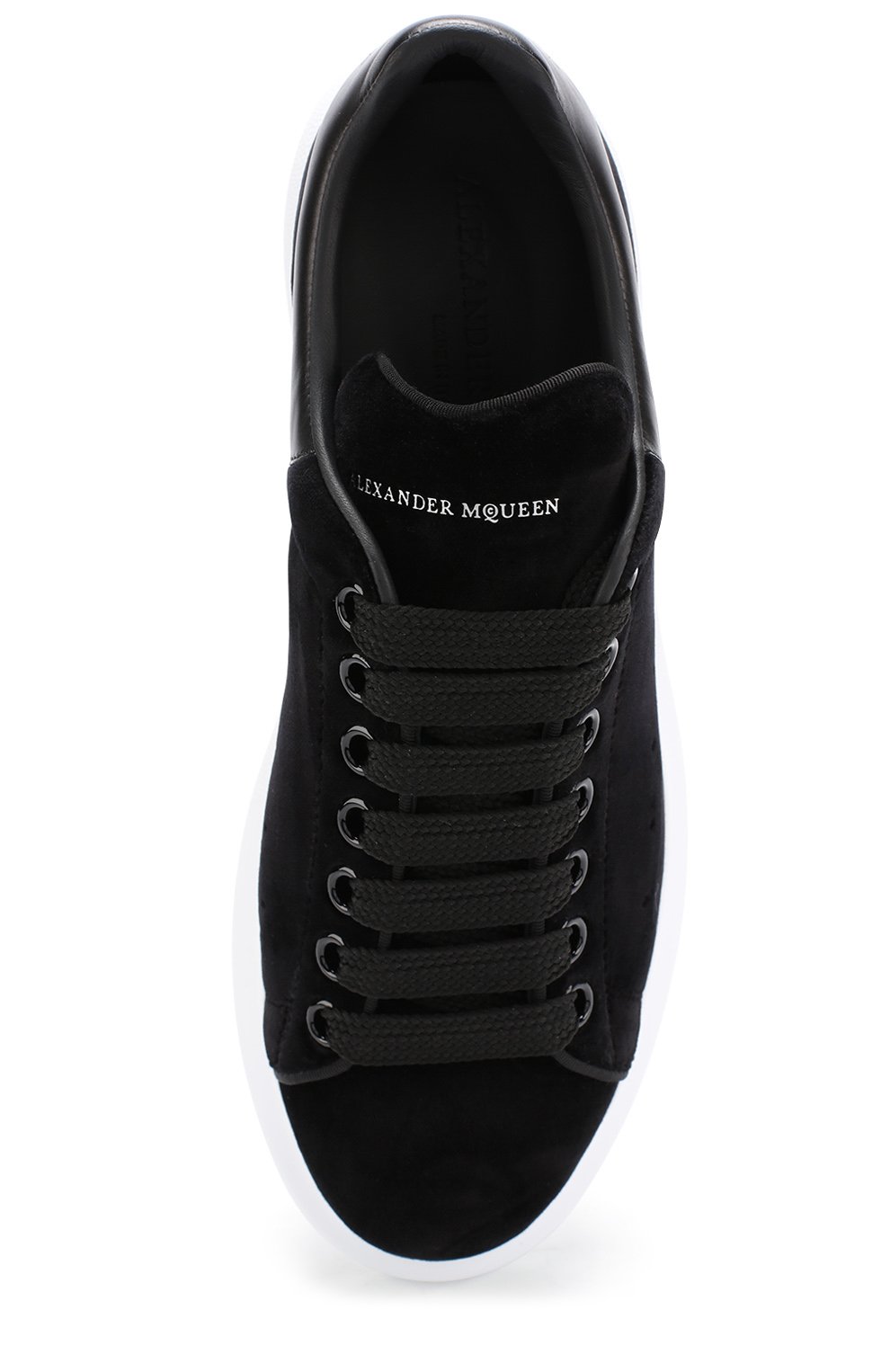 Бархатные кеды на массивной подошве ALEXANDER MCQUEEN черного цвета по цене 69700 руб., арт. 482142/W4FKT, фото 5 Бархатные кеды на массивной подошве ALEXANDER MCQUEEN, арт. 482142/W4FKT, фото 5