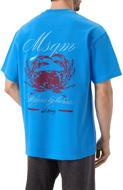 Хлопковая футболка MSGM, арт. 3840MM107/257098, фото 4