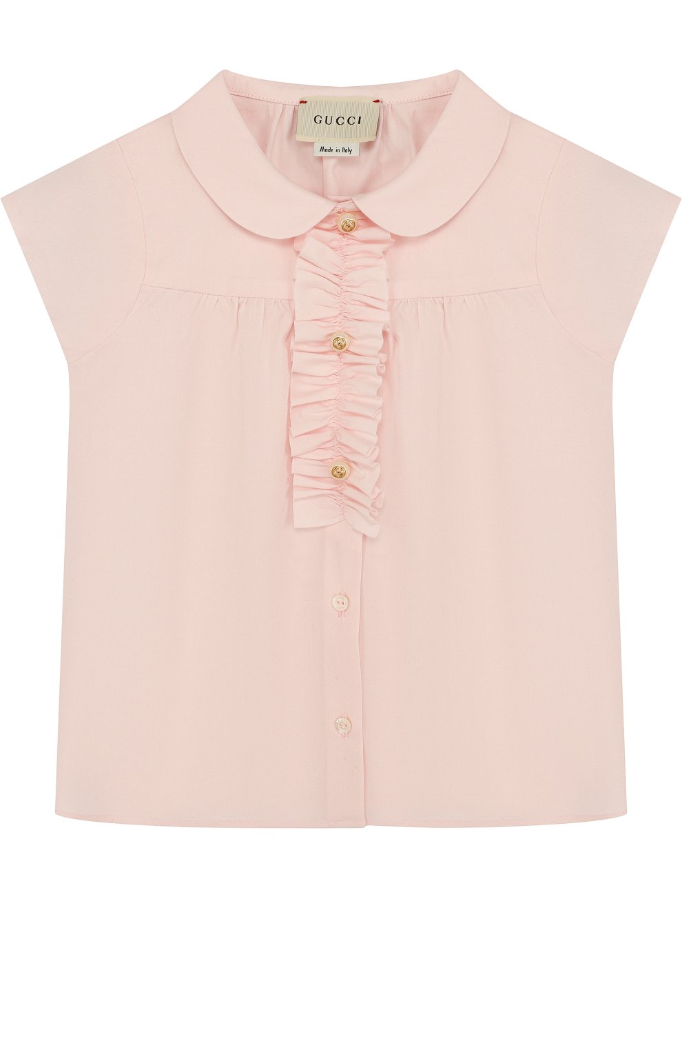 Хлопковая блуза с оборкой GUCCI, арт. 503772/XB365, фото 1