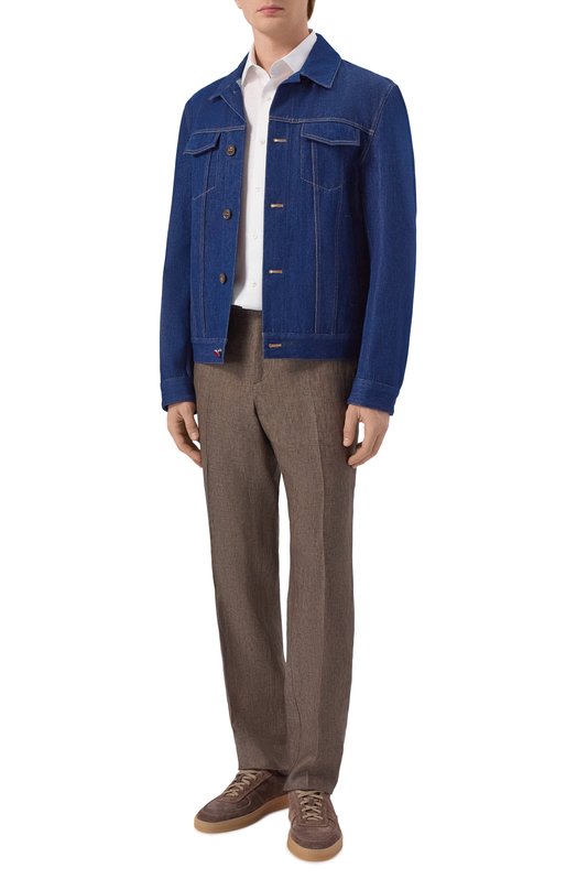 Льняные брюки Berwich SPIAGGIA 20/LM104 Коричневый  SPIAGGIA 20/LM104 Фото 2