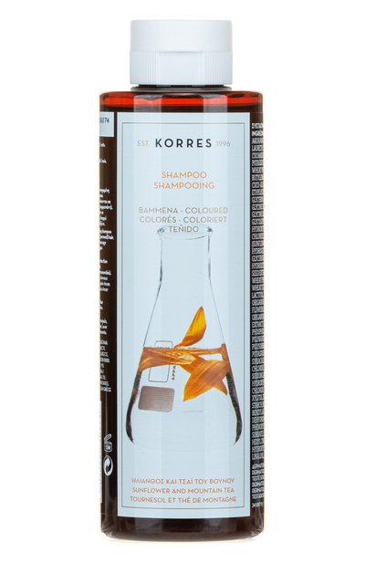 Шампунь с подсолнечником и горным чаем (250ml) KORRES бесцветного цвета по цене 2390 руб., арт. 5203069040474, фото 1 Шампунь с подсолнечником и горным чаем (250ml) KORRES, арт. 5203069040474, фото 1