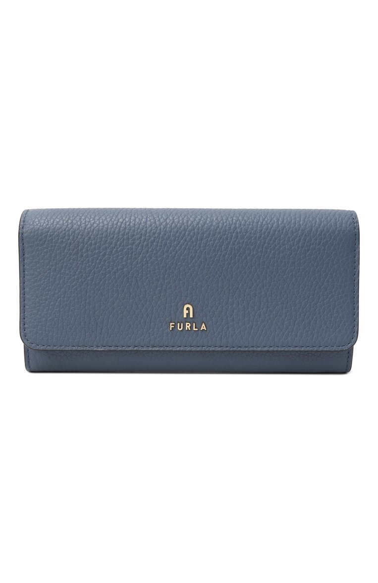 Женские кожаный кошелек furla camelia FURLA голубого цвета, арт. WP00317/HSF000 | Фото 1 (Нос: Не проставлено; Материал: Натуральная кожа)