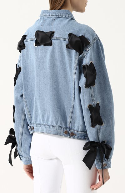 Джинсовая куртка свободного кроя со шнуровкой FORTE DEI MARMI COUTURE, арт. FC1-SS18-105BIS, фото 4