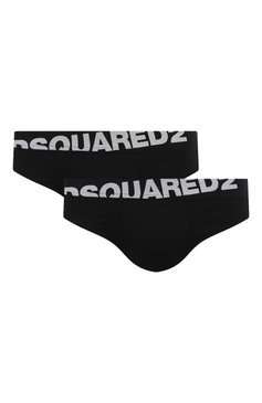 Мужские комплект из двух брифов DSQUARED2 черного цвета, арт. DCX670030 | Фото 1 (Кросс-КТ: бельё; Материал сплава: Проставлено; Нос: Не проставлено; Материал внешний: Хлопок; Мужское Кросс-КТ: Трусы)