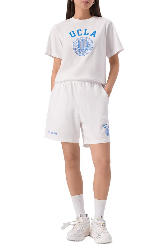 Хлопковая футболка Sporty and Rich T0043615639WH01 Белый  T0043615639WH01 Фото 2