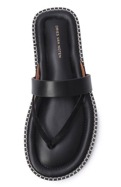 Кожаные шлепанцы DRIES VAN NOTEN, арт. 021738/0105, фото 5